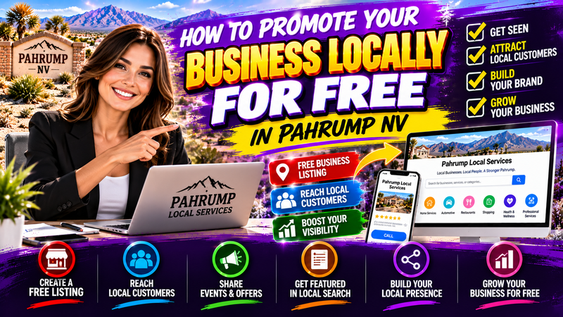 How to Promote your Business Locally for FREE in Pahrump, NV