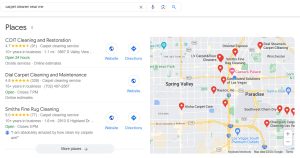 arpet cleaner near me google business profile search result